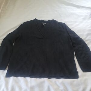 Inc. International Concept Woman's Black V-Neck Sweater, Size: OX